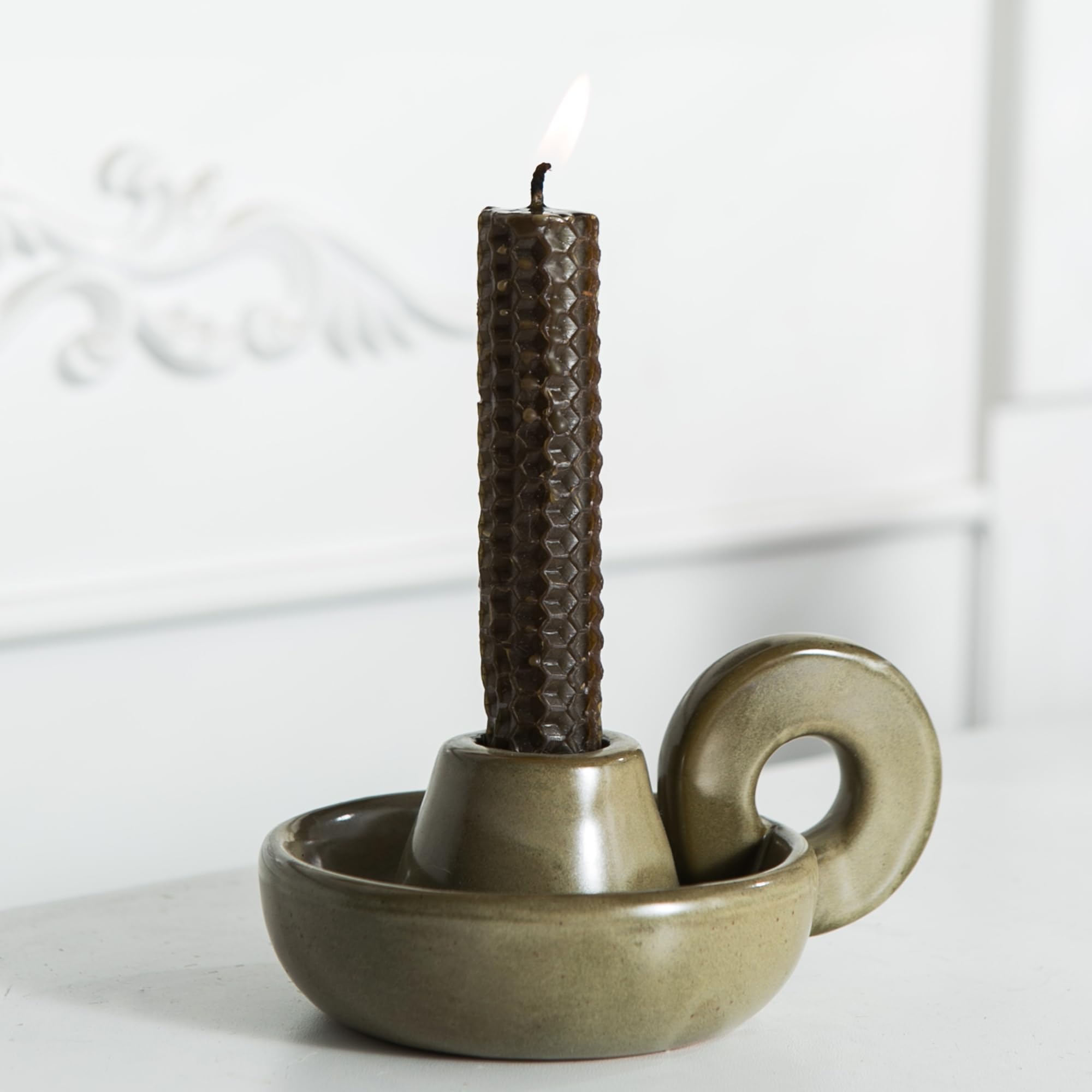 Photo 1 of Kendiis Candle Holder Ceramic Candlestick Holder, Candlelight Stand for Spell Candles, Taper Candles, and Incense, Halloween Christmas Dining Room Home Decoration Display