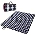 MelodySusie Outdoor Picnic Blanket Machine Washable, Extra Large 78″x70″ Soft Plush Fleece Waterproof Picnic Mat Ground Cover - Multipurpose Outdoor/Indoor Blanket for Camping, Hiking, Festival, Park