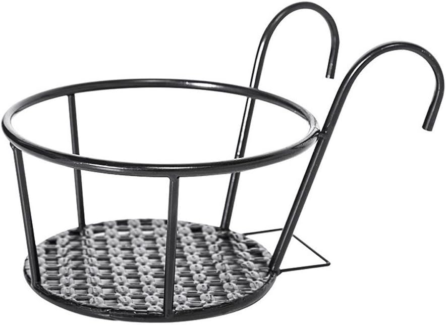 SNIIA Hanging Plant Iron Racks, Hanging Balcony Planter,Plant Flower Pots Trough Holder for use on Balconies,Fences,Single Brick Wall or Railing