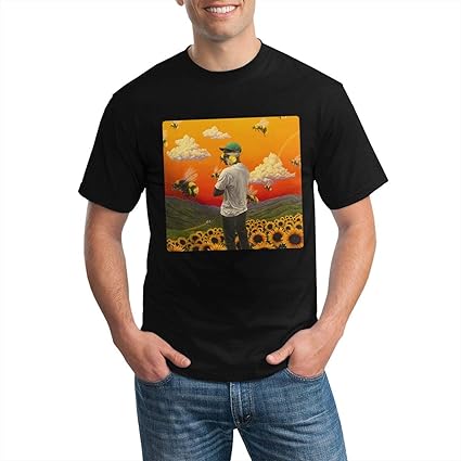 Amazon.com: Tyler The Creator Wolf Flower Boy Men's T Shirt Crew Neck Short Sleeves Tee Pop 