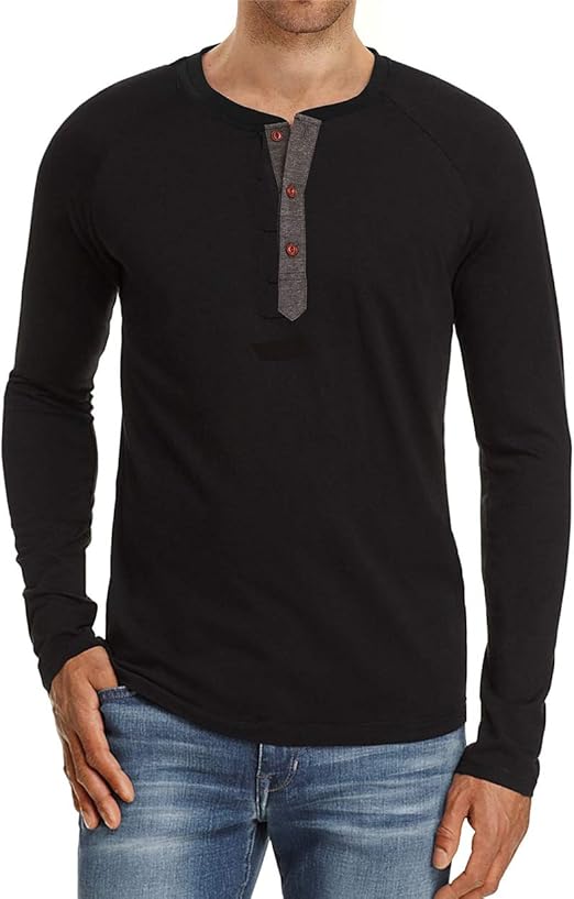 slim fit henley t shirt