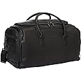 Kenneth Cole REACTION Duff Guy Colombian Leather 20" Single Compartment Top Load Travel Duffel Bag, Black