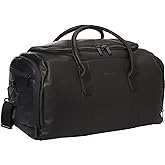Kenneth Cole REACTION Duff Guy Colombian Leather 20" Single Compartment Top Load Travel Duffel Bag, Black