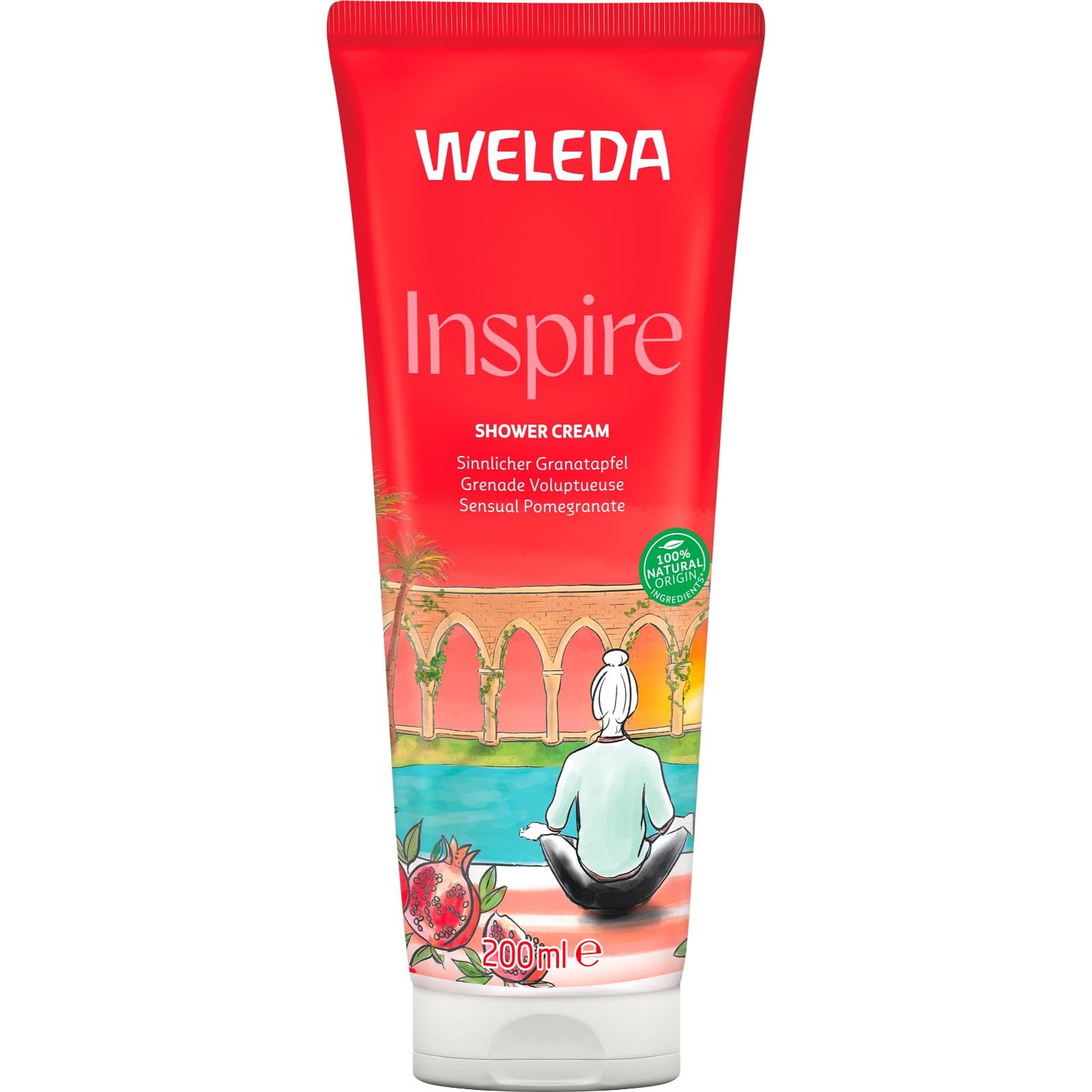 Weleda Granatapfel Inspire Duschgel 200 ml vegan Orange Vanille Duft
