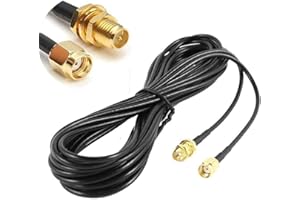 CORONIR 10m 33ft Cable RP-SMA Coaxial Extension Cable Male to Female Connector for Wireless LAN Router Bridge & Cellular Antenna, Not for TV