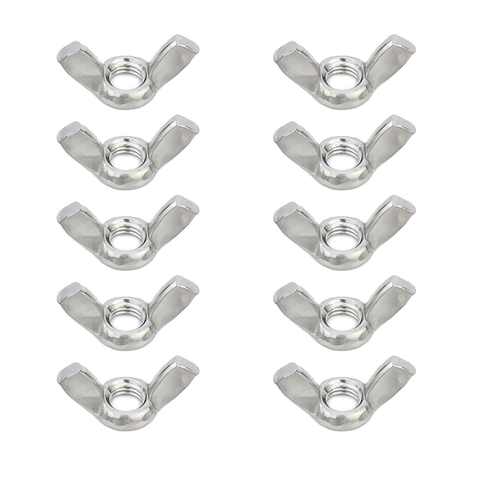 GVSS 10pcs M10 Butterfly Nut M10 Butterfly Nut Stainless Steel Butterfly Nuts Butterfly Nuts Ideal for DIY Repair Fixing M10x1.5