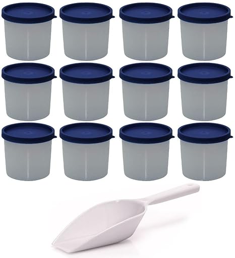 12 x Mini Gefrierdose, runde Tiefkühldose, BPA-frei je 200 ml Volumen made in Germany
