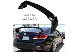 PROMOTOR Mug RR Style Glossy Black Rear Trunk Spoiler Wing for 2012-2015 9TH Gen Honda Civic 4 Door Sedan
