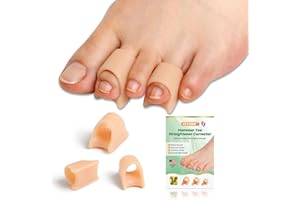 CEYOME Hammer Toe Straightener, 12Pcs Hammer Toe Corrector for Women & Men - 3 Sizes Silicone Toe Sleeves Toe Splint for Curled, Crooked Toes