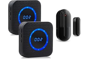SanJie Wireless Door Chime for Business When Entering Door Entry Chime Door Bell with 800Ft Range Door Chimes When Door Opens for Home Door Alarm with Chime Adjustable Volume