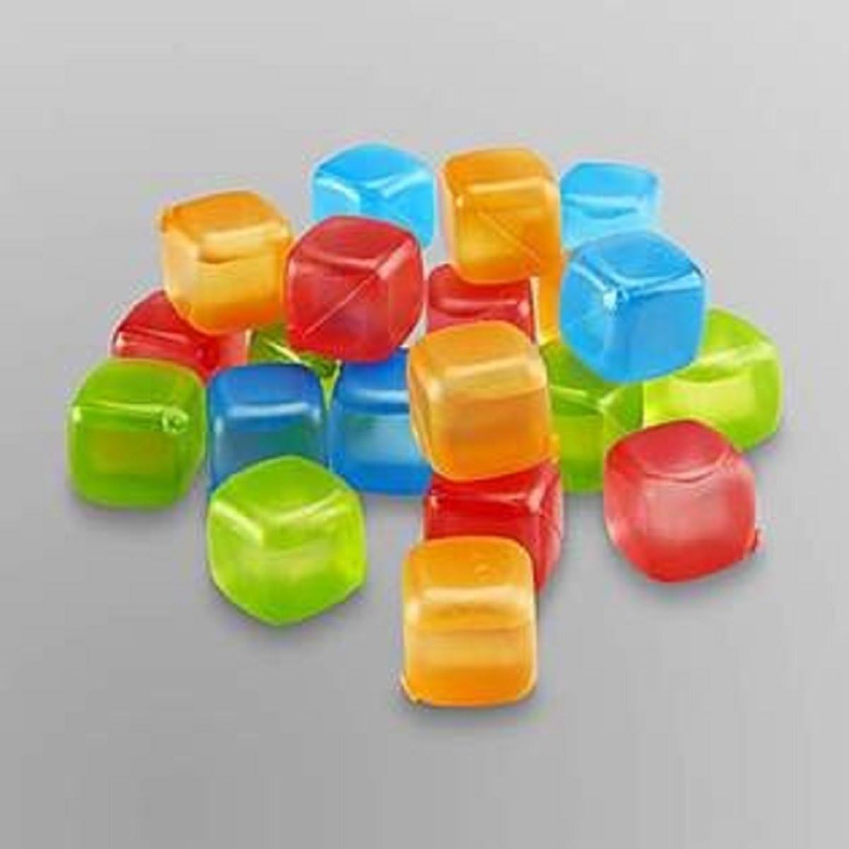 Plastic Reusable Ice Cubes Coloured Party Drink Cooler Cool Freeze