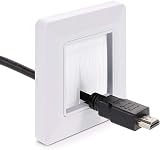 kwmobile Flush Brush Wall Plate 2x Single Gang White view 6