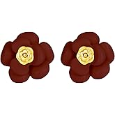 14K Gold Plated Cubic Zirconia Stud Earrings for Women Jewelry