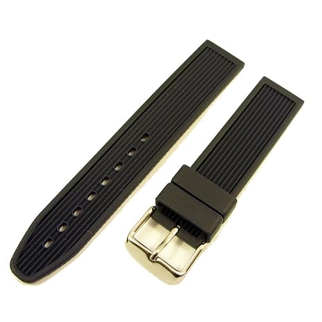Hochwertiges Kautschuk Uhrenarmband mit Rillenmuster
