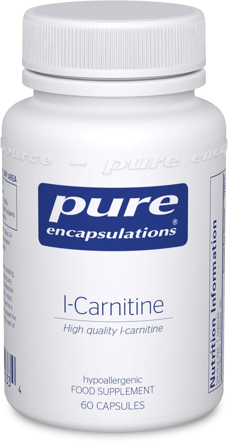 Pure Encapsulations L-Carnitine 340mg - Bioavailable Amino Acid - 60 Vegetarian Capsules, 60 count (Pack of 1)