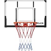 VEVOR Basketball Hoop, 44 54 Inchs PC Backboard Wall Mounted, Basketball Portable Hoop &amp; Goal, Indoor &amp; Outdoor with Hand-Crank Adjustment, Classic Basketball Court, Teens, Adults, Schools, Parks