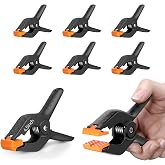 EMART 6 Pack Heavy Duty Spring Clamps 4.5 inch Plastic Backdrop Clips | Photo Booth Backdrop Clamps for Backdrop Stand, Balloon Arch, Photography Studio, Woodworking, Crafts, Drawing, Garden, Trap