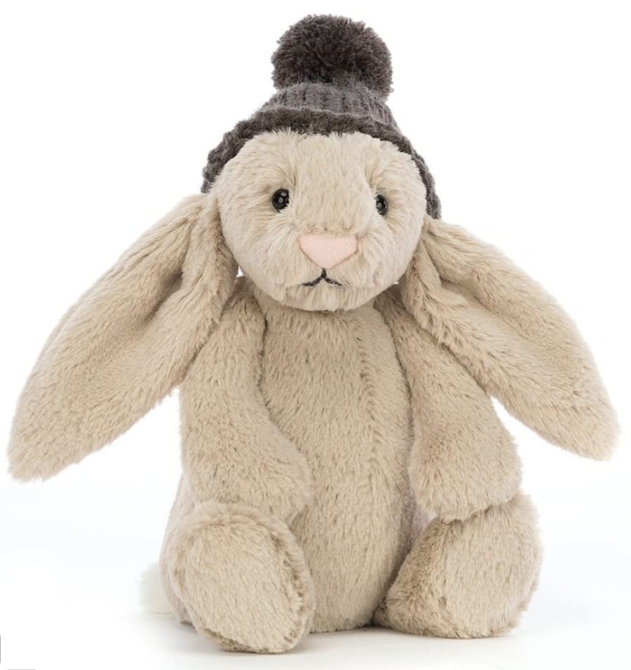 Jellycat Small Bashful Beige and Chocolate Toasty Bunny Collectable Plush Decoration