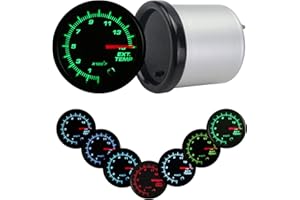 Exhaust Gas Temperature Gauge, 7 Color Series 0-1500°F Pyrometer EGT Gauge for Diesel Trucks - LED Light Digital Readouts 2-1
