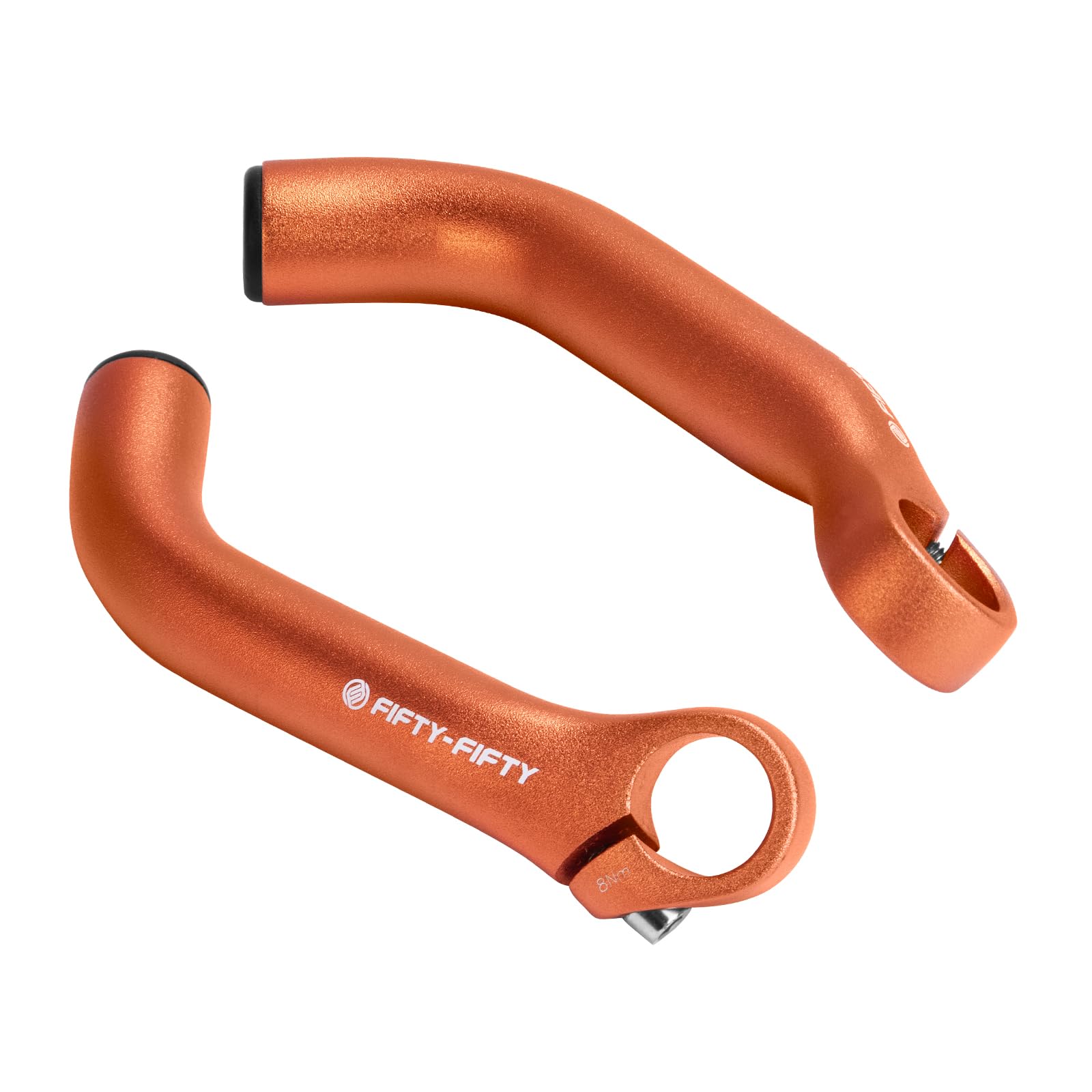 FIFTY-FIFTY Bike Bar Ends, Mountain Bike Handlebar Ends, Aluminium Alloy MTB Bicycle Bar (Orange)