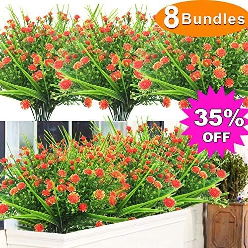 Artificial Flowers 8 Bundles Faux Baby Breath Gypsophila Real Touch Flowers Fake Outdoor Uv Resistant Plants Greenery Shrubs Indoor Outdoor Hanging Planter Home Kitchen Office Wedding Garden Decor Buy Online At Best