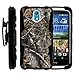 HTC Desire 526 Case, HTC Desire 526 Holster, Two Layer Hybrid Armor Hard Cover - Tree Bark Hunter Camouflage