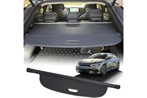 VeCarTech Compatible with All-New Kia ev6 2025-2022 Rear Cargo Security Shade Cover Privacy Screen Retractable Rear Storage Tonneau Cargo Cover Luggage Security Shield Shade