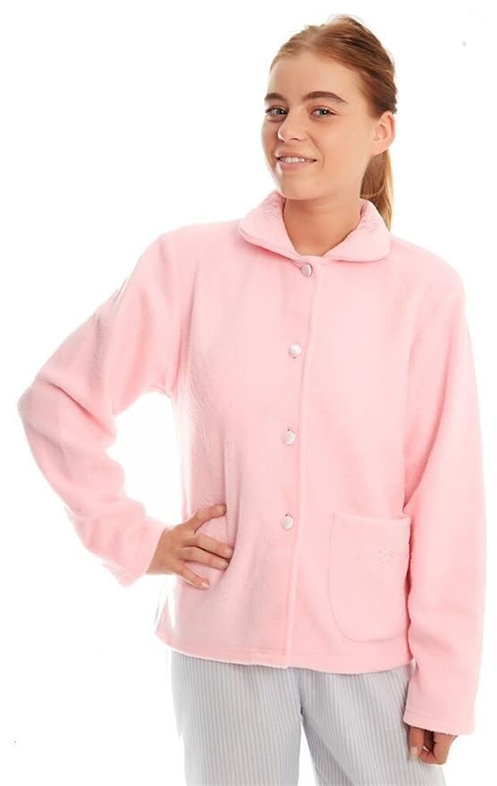 Lady Olga Fleece Bed Jackets 4162 Pink 26-28