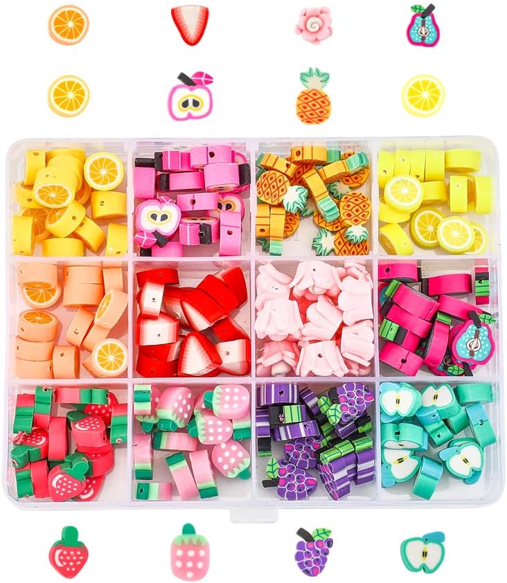 NBEADS 180 Pcs Polymer Clay Beads