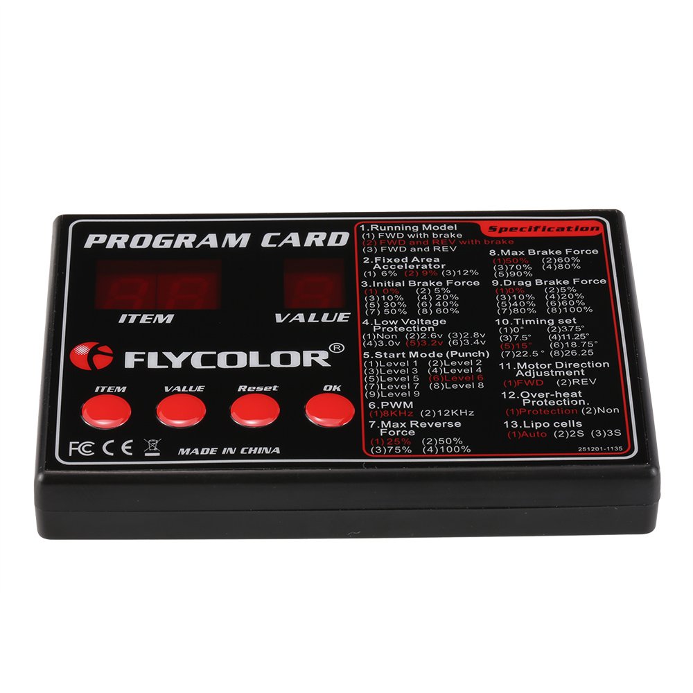 Photo 1 of Goolsky Flycolor Programing Card for RC Cars ESC Electronic Speed Controller
