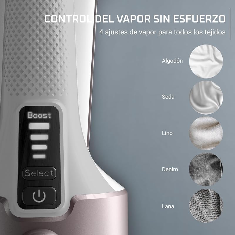 Rowenta Pure Force, escova de vapor e ferro 2 em 1, uso vertical/horizontal, vapor potente, aquece em 25s, DR8720F0