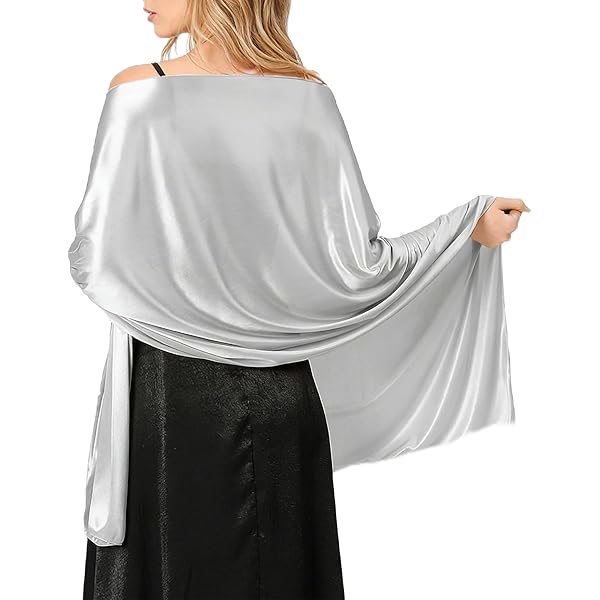 Women Evening Dress Stole Shining Silver Shawl Wrap For Bride Wedding Party  Shoulder Wrap All Matching Accessory Even at Amazon Women's Clothing store