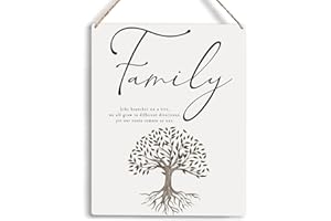 YCYD Family Wall Decor Family Signs for Home Decor Wall Family Like Branches On A Tree Living Room Wall Art Family Sign Bedroom Wall Decor Family Wooden Hanging Sign Inspirational Sign 10x8 Inches