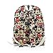 Mickey Minnie Canvas Backpack Casual Daypack with 15 in Laptop Storage Compartment