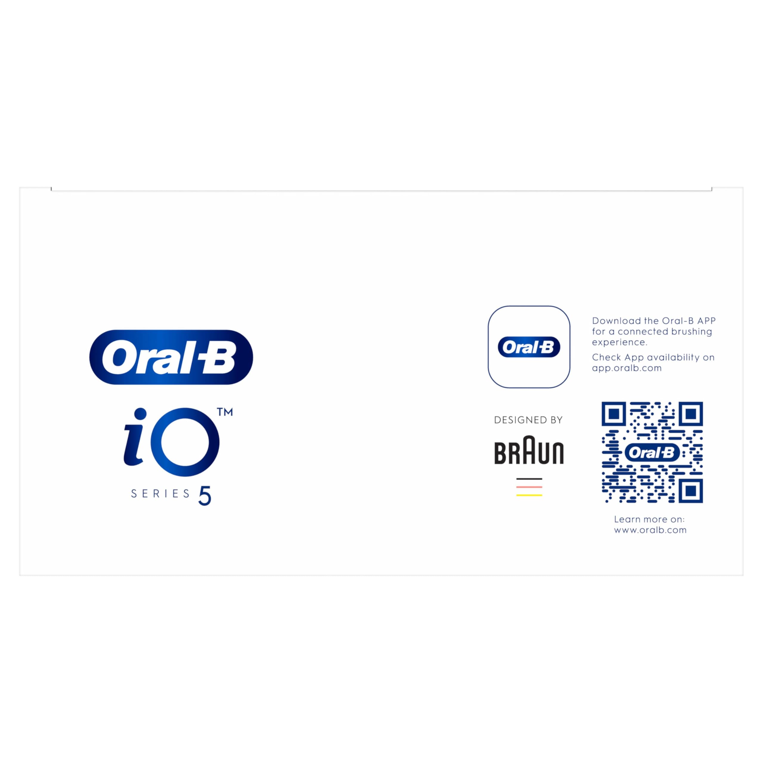 Oral-B iO5 Electric Toothbrushes For Adults, 1 Toothbrush Head & Travel Case, 5 Modes With Teeth Whitening, UK 2 Pin Plug, Black