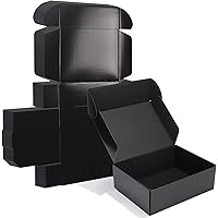 ZBEIVAN 12x9x4 Black Small Shipping Boxes, 20 Packs Corrugated Cardboard Mailer Boxes for Packaging Small Business Mailing Gi