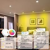 Lighting Master 3 Inch LED Downlights 7W RGBW Bluetooth Alexa 6 Pack view 2