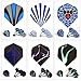 WINMAX Dart Flights 30 Sets (90 Pcs) Standard Shape National Flag Durable PET Flights for Steel Tip Darts, Perfect Accessories Equipment Supplies for Dart Games