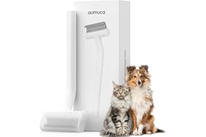 aumuca Cat Brush Dog Brush for Shedding Long Haired Cats & Dogs, 99% Effective Deshedding Dog Hair Brush Dematting Cat Comb U