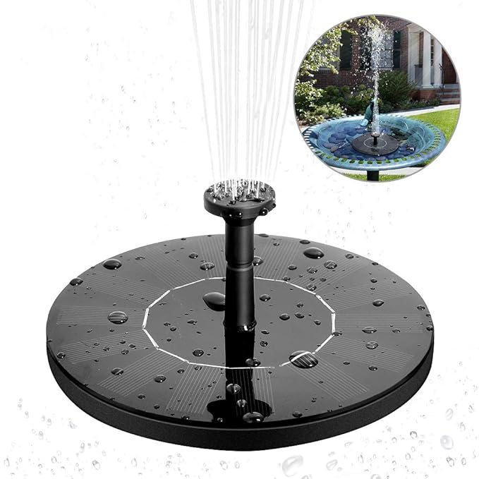 Solar Springbrunnen, solawill Solar Teichpumpe mit 1.4W Monokristalline Solar Wasserpumpe Einfache Installation Solar schwimm
