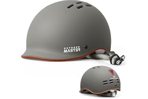 OutdoorMaster Bike Helmet for Adults,Adjustable Cycling Helmet with Light for Men & Women - Safety Certified for Bicycle Skateboard Road Bike Skating Roller Commuting Helmet