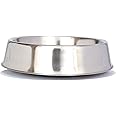 Iconic Pet Stainless Steel Non Skid Pet Bowl for Dog or Cat with Raised Rim Dishwasher Safe Pet Food and Water Bowl in Varying Sizes (8 Oz)