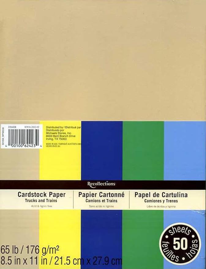 50Pack Cardstock Paper in 5 Colors Miscellaneous