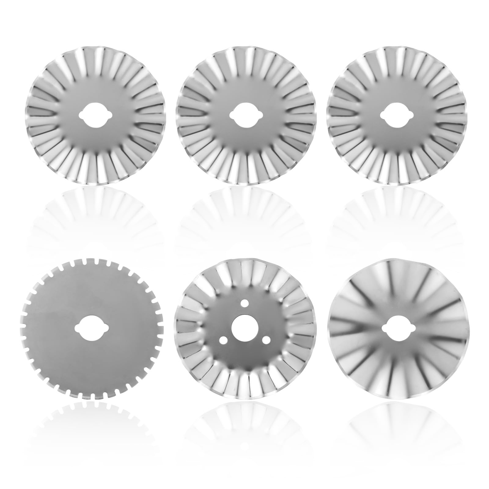 6 Pcs Rotary Cutter Blades, Rotary Cutter Blades 45mm for Quilting Rotary Blades Refill Rotary Cutter Replacement Blades for Crafts Sewing Quilting Projects