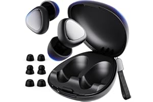 Nepagz Ear Plugs for Sleeping Noise Cancelling, 45dB Reusable Silicone Earplugs with 6 Eartips and Carry Case, Ear Plugs for Concert & Hearing Protection, Sleep, Travel, Focus & Noise Reduction, Black