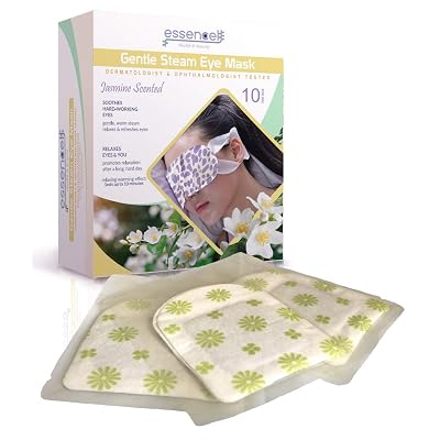 Steam Sleep Eye Mask for Tired, Dry Puffy Eyes, Dark Circles, Hot Under Eye Mask for Travel, Spa Stye treatment,Disposable -Jasmine Scented Eyes Mask