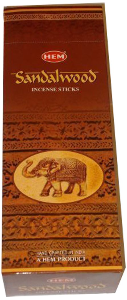 HEM Sandalwood Incense-1 Box of Approximately 120 Sticks by The Indian Connection, Multicolor, large, Sandelwood