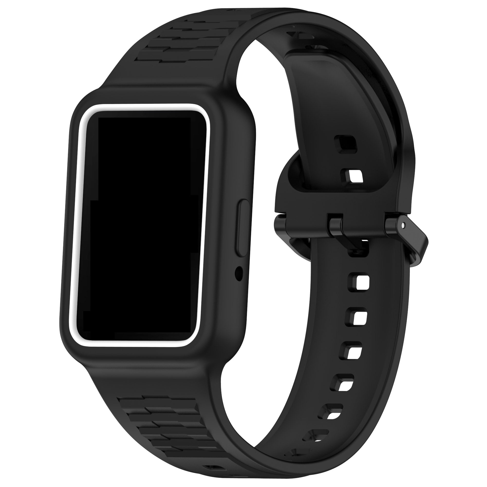 Panda Bobo Compatible with Huawei Band 9/Huawei Band 8 Replacement Strap, Silicone Watch Band Wristband (Black)