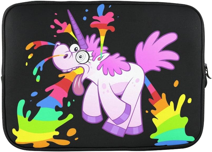 SLsenD Custom Unicorn Makes Rainbow Water Resistant Computer Bag Laptop Sleeve Notebook Case Cover 15.4 15.6 inch