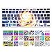 Allytech Silicone Keyboard Cover with Pattern Compatible MacBook Pro 13/15 /17 Inch (with/Without Retina Display), iMac and MacBook Air 13 Inch, Colourful Galaxy Starry